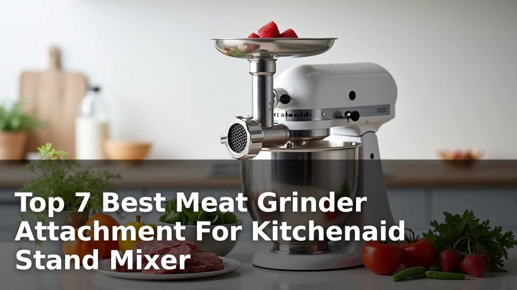 Top 7 Best Meat Grinder Attachment For Kitchenaid Stand Mixer
