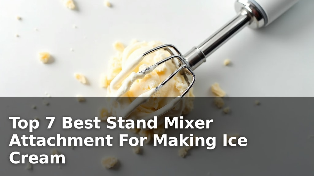 Top 7 Best Stand Mixer Attachment For Making Ice Cream
