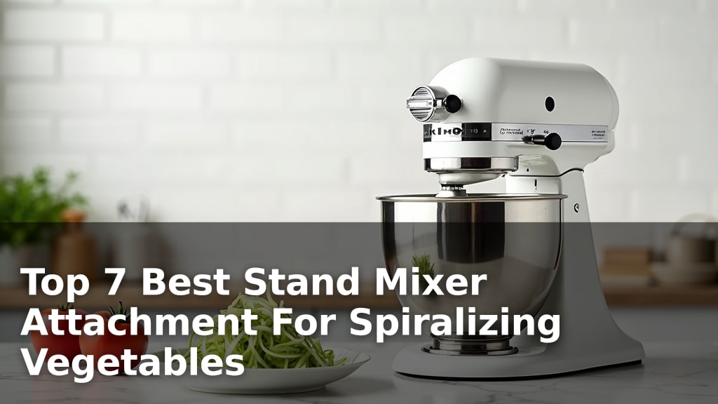 Top 7 Best Stand Mixer Attachment For Spiralizing Vegetables
