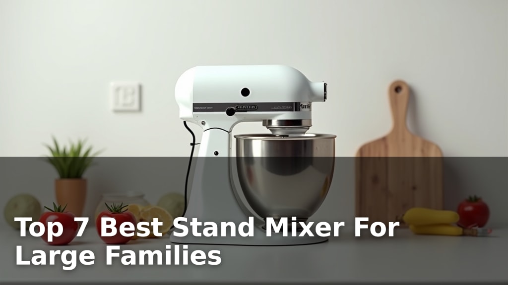Top 7 Best Stand Mixer For Large Families
