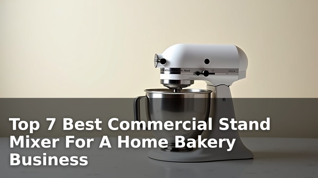 Top 7 Best Commercial Stand Mixer For A Home Bakery Business