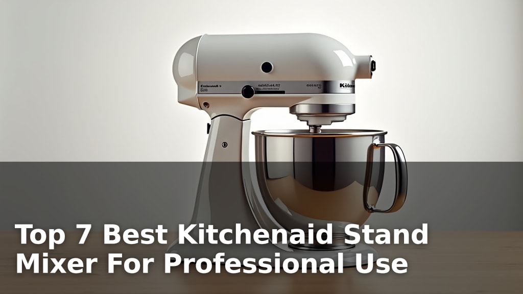 Top 7 Best Kitchenaid Stand Mixer For Professional Use
