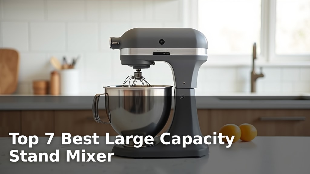 Top 7 Best Large Capacity Stand Mixer