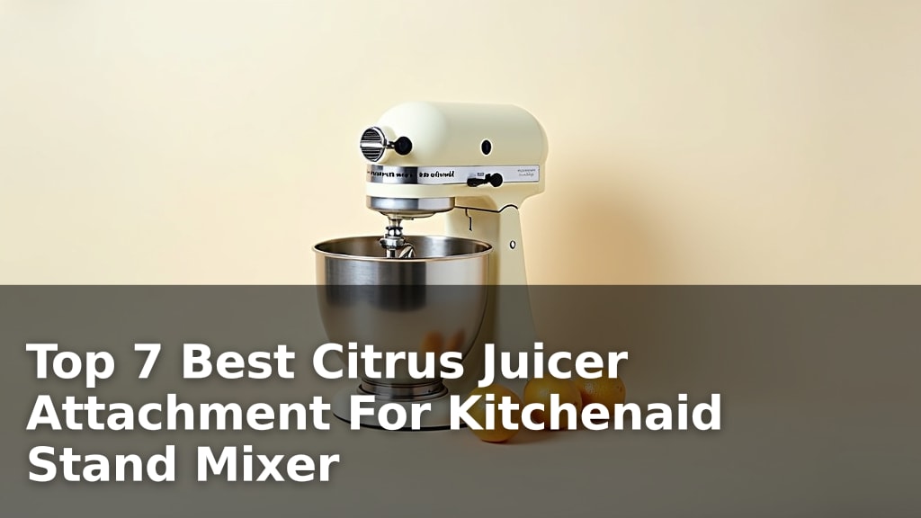 Top 7 Best Citrus Juicer Attachment For Kitchenaid Stand Mixer